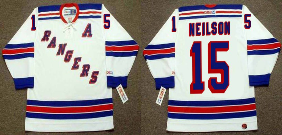 2019 Men New York Rangers #15 Neilson white CCM NHL jerseys->new york rangers->NHL Jersey